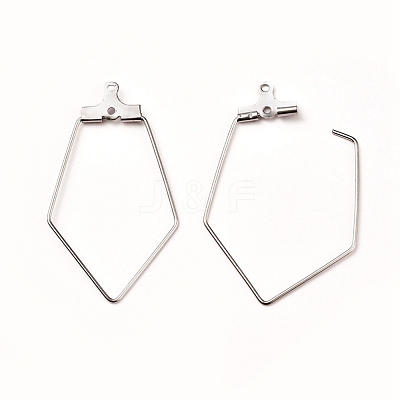 Tarnish Resistant 304 Stainless Steel Wire Pendants STAS-X0017-15P-1