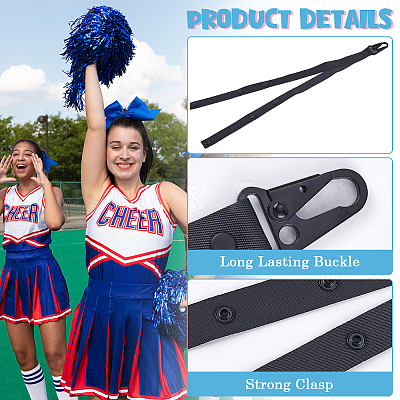 4Pcs Polyester Pom Pom Holder Straps for Cheerleading Accessories AJEW-CN0003-10-1