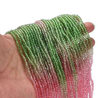 Transparent Painted Glass Beads Strands DGLA-A034-T2mm-A18-1