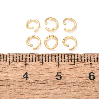 Brass Open Jump Rings KK-G604-08G-16-1