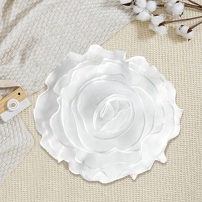 1Pc Flower Polyester Brooches JEWB-CN0001-08A-1