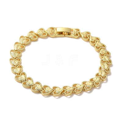 Rack Plating Brass Link Bracelets BJEW-K258-01B-G-1