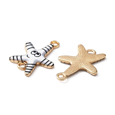 Ocean Theme Alloy Enamel Connector Charms FIND-CJC0017-15KCG-06-1