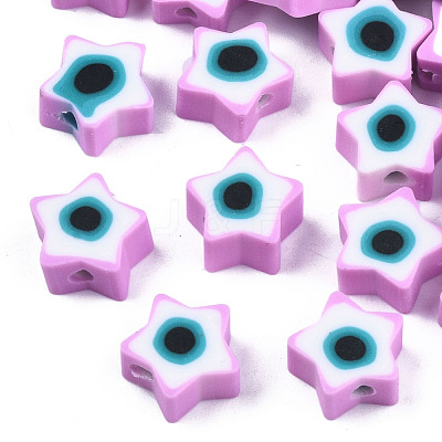 Handmade Polymer Clay Beads CLAY-T019-09F-1