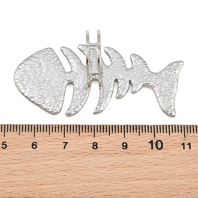 Textured 304 Stainless Steel Cuff Open Rings SA-CBA0F84-07P-1