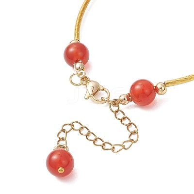 Natural Carnelian Beaded Bracelets for Women BJEW-JB12961-1