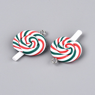 Handmade Polymer Clay Pendants CLAY-N013-30A-02-1