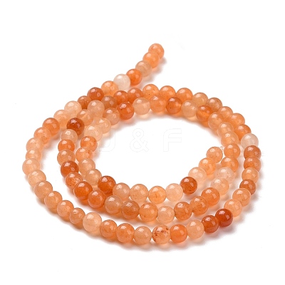 Natural Red Aventurine Bead Strands G-G735-39-4mm-1