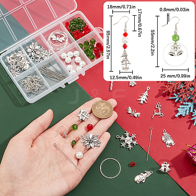 DIY Christmas Theme Earring Making Kit DIY-SC0022-77-1