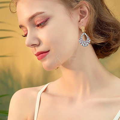 DIY Long Dangle Earring Making Kit DIY-HY0001-41-1