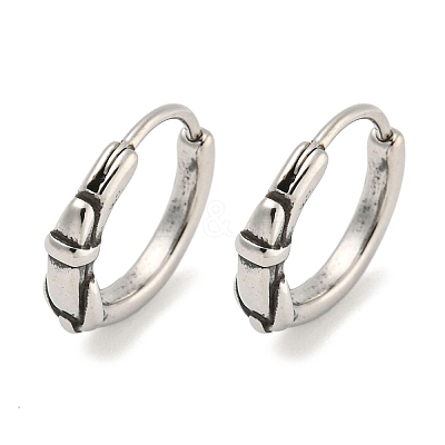 316 Surgical Stainless Steel Hoop Earrings EJEW-D096-13A-AS-1