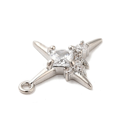 Brass Micro Pave Cubic Zirconia Pendants KK-Q772-04P-1