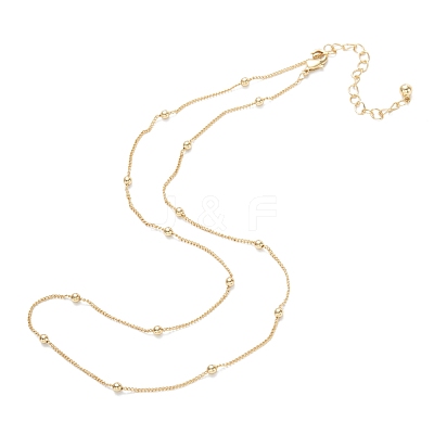 Brass Satellite Chain Necklaces NJEW-K123-08G-1