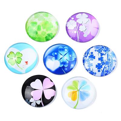 Glass Cabochons GGLA-WHC0001-05-1