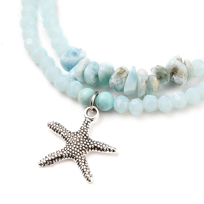 Stretch Bracelets Sets BJEW-JB05586-03-1
