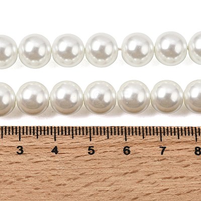 Eco-Friendly Dyed Glass Pearl Round Beads Strands HY-A002-10mm-RB001-1