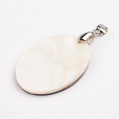 Abalone Shell/Paua Shell Pendants SSHEL-E557-09P-1