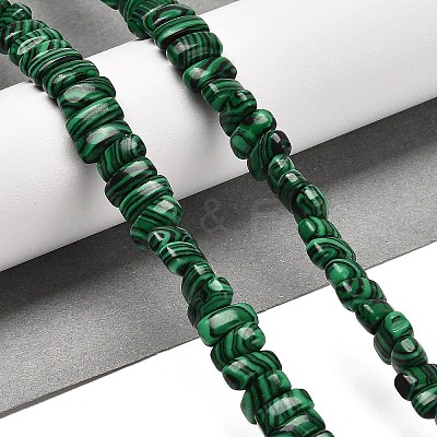 Synthetic Malachite Beads Strands G-Q167-B21-01-1