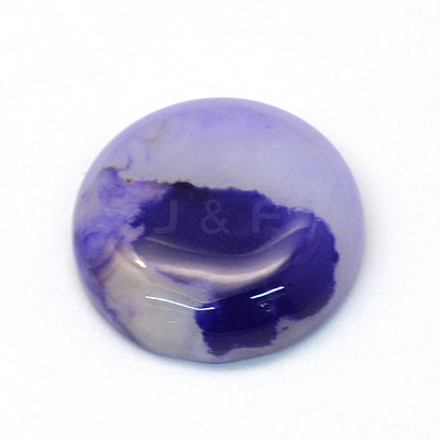 Dyed Natural Striped Agate/Banded Agate Cabochons X-G-R348-20mm-01-1