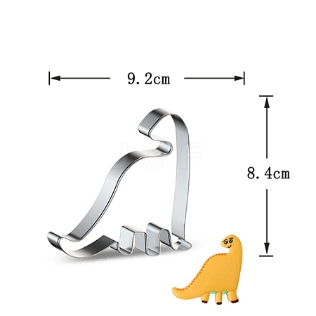 Non-Tarnish DIY 430 Stainless Steel Dinosaur-shaped Cutter Candlestick Candle Molds LS-CAND-PW0001-515L-1
