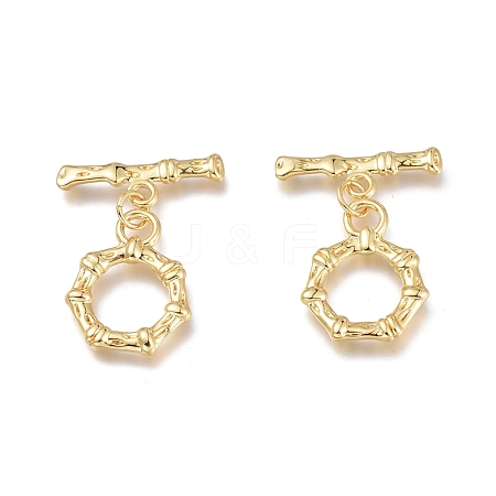 Brass Toggle Clasps KK-Q764-06G-1