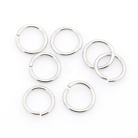 Tarnish Resistant 304 Stainless Steel Open Jump Rings STAS-J013-10xx1.2mm-01-1