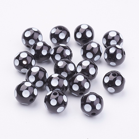 Opaque Acrylic Beads X-SACR-S146-16mm-09-1