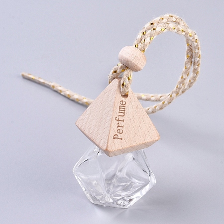 Empty Fragrance Oil Aromatic Perfume Oil Glass Pendant Decorations HJEW-WH0005-06A-1