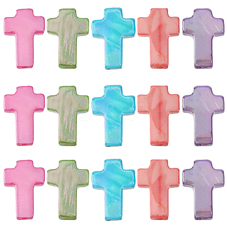 50Pcs 5 Colors Natural Freshwater Shell Beads Strands SHEL-SC0001-67-1