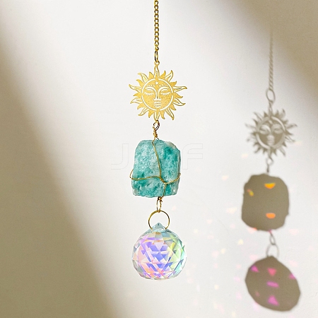 Glass Pendant Decorations PW-WGE7485-21-1