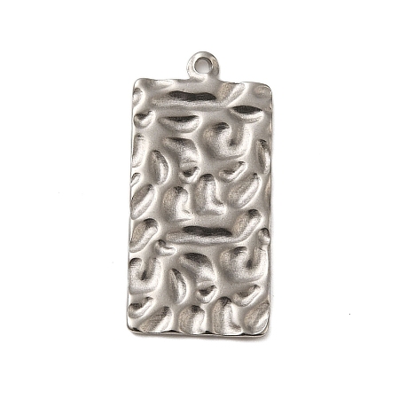 Textured 304 Stainless Steel Pendants STAS-G344-03B-P-1