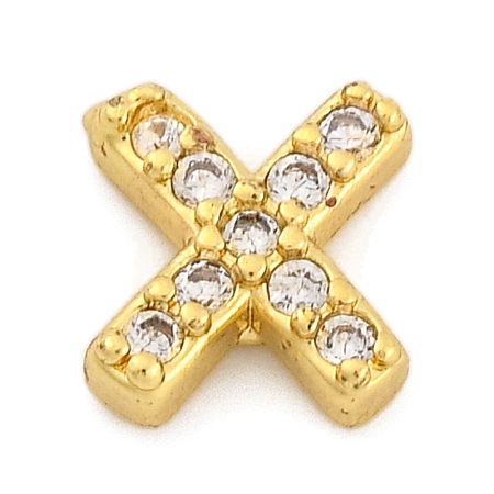 Rack Plating Brass Micro Pave Cubic Zirconia Cabochons KK-F874-04G-X-1