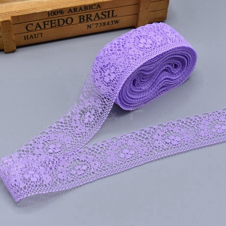 Non-Elastic Polyester Lace Trim Ribbon OCOR-WH0033-62L-1