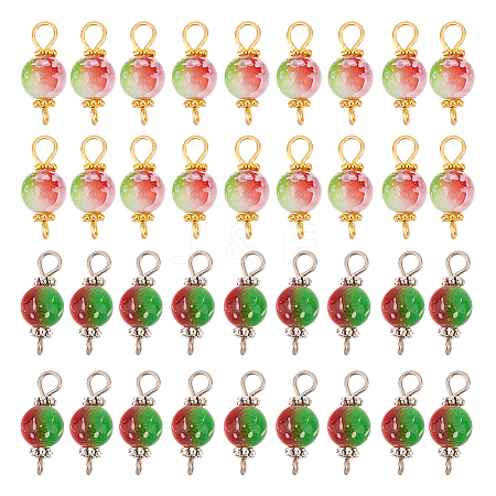 ARRICRAFT 100Pcs 2 Colors Spray Painted Resin Connector Charms FIND-AR0003-09-1