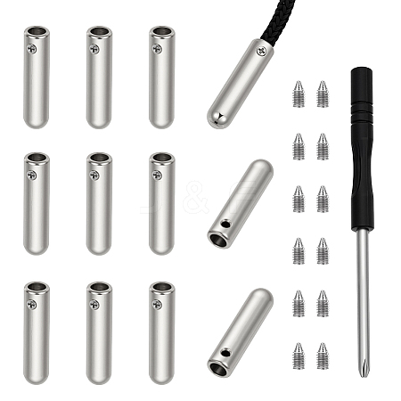 Alloy Drawstring Cord End Cap FIND-NB0006-67P-1