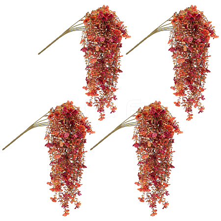 4Pcs Plastic Artificial Violet Vine for Wedding Decoration DIY-WR0005-32B-1