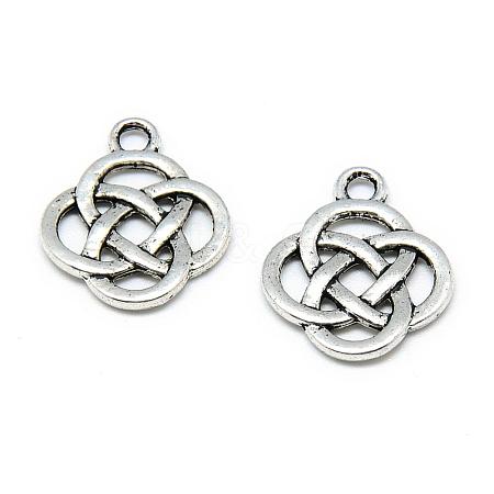 Tibetan Style Alloy Pendants TIBE-S301-041AS-RS-1