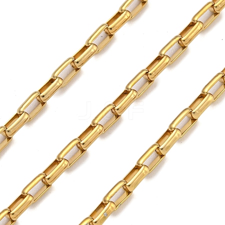 Ion Plating(IP) 304 Stainless Steel Rectangle Link Chains CHS-G038-03G-1