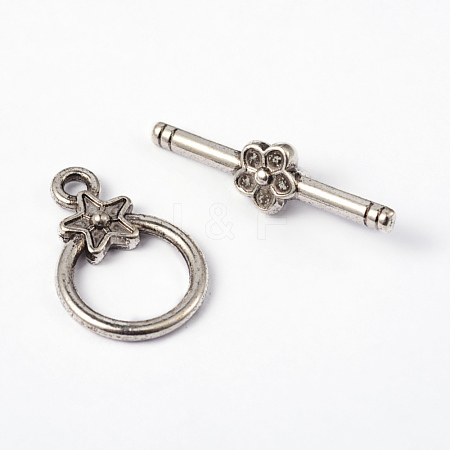 Tibetan Style Alloy Toggle Clasps X-LF1075Y-1