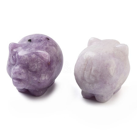 Natural Lilac Jade Carved Figurines DJEW-L023-C11-1