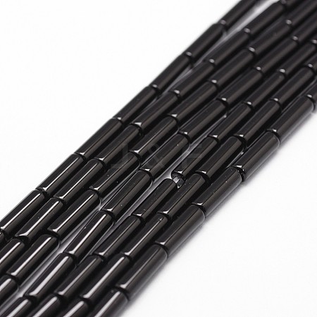 Natural Black Onyx Beads Strands X-G-P161-38-13x4mm-1
