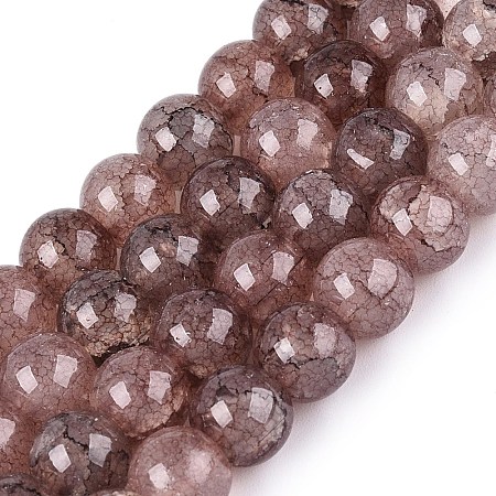 Baking Paint Crackle Glass Beads Strands GLAA-Q106-03A-17-1