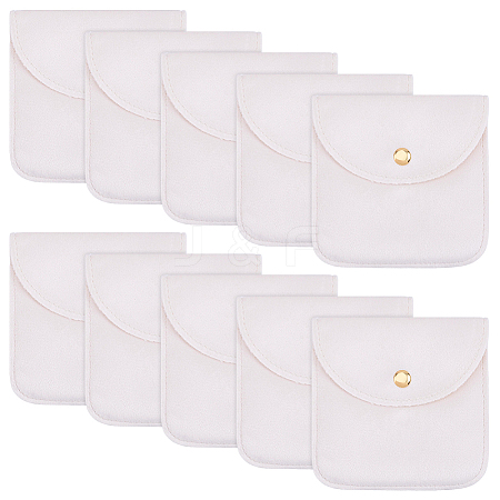 10Pcs Velvet Jewelry Storage Bags with Snap Button ABAG-HY0001-17C-1