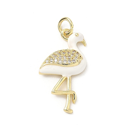 Brass Micro Pave Cubic Zirconia Pendants KK-H255-14A-G01-1