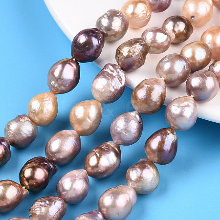 Natural Baroque Pearl Keshi Pearl Beads Strands PEAR-S020-L17-1