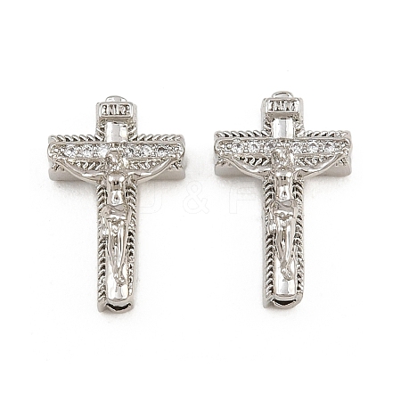 Easter Brass Micro Pave Clear Cubic Zirconia Pendants CU-CBADC6C-10P-03-1