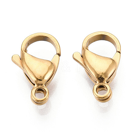 304 Stainless Steel Lobster Claw Clasps STAS-T065-15mm-34G-1