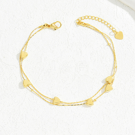 Gold Plated Brass Beads Anklets YN6291-5-1