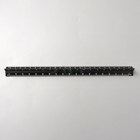 Aluminum Alloy Three Edge Ruler AJEW-WH0248-367-1