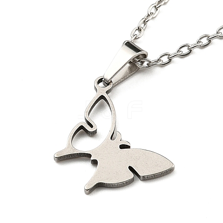 Non-Tarnish Stainless Steel Pendant Necklaces NJEW-C051-01P-1